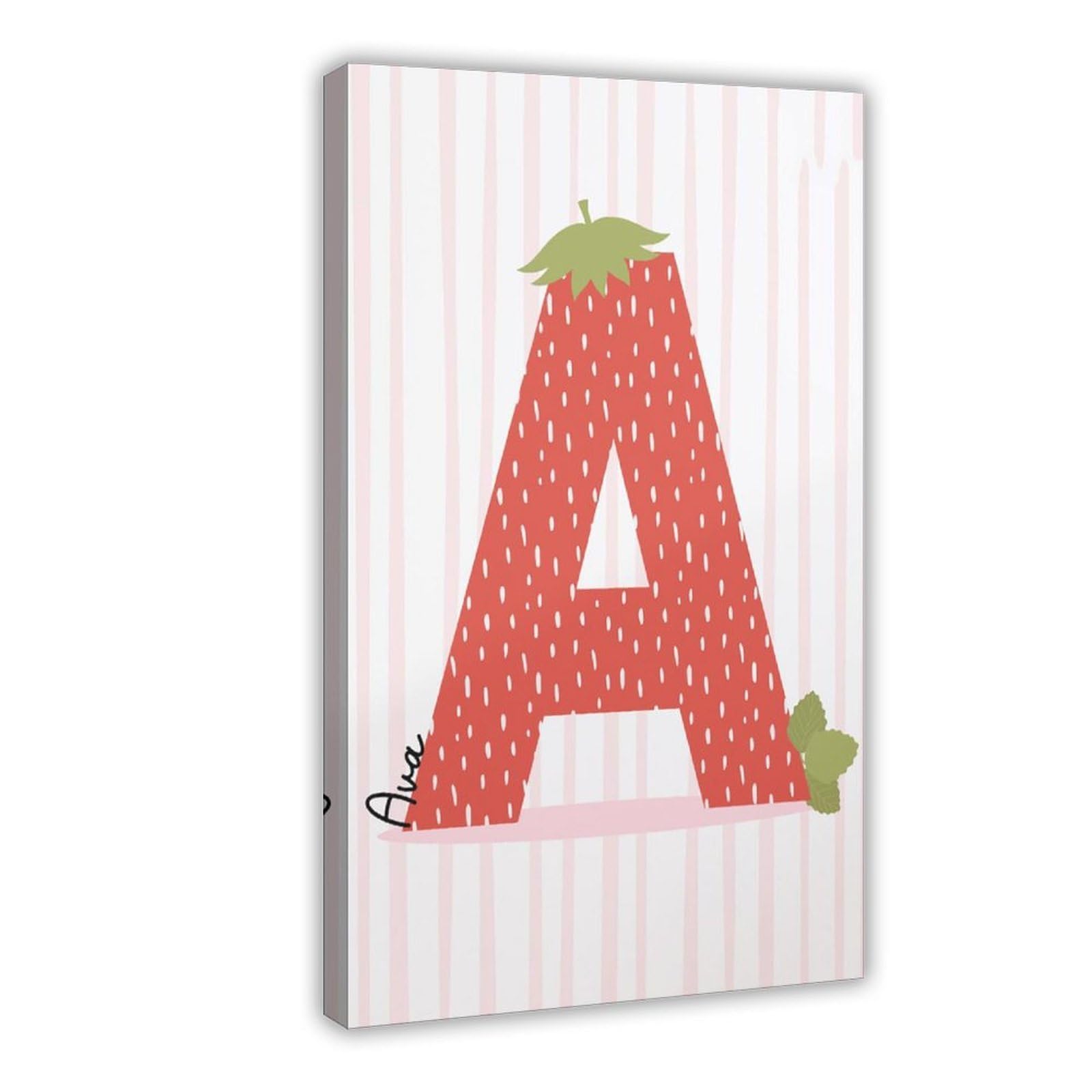 Poster sur toile avec motifs de l'alphabet de A à Z - Décoration murale pour salon, chambre à coucher - 50 x 75 cm