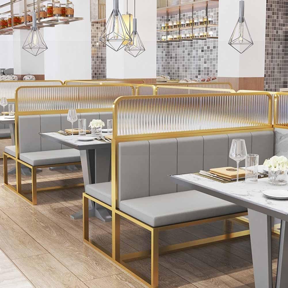 Cloison de séparation basse en métal doré pour salle à manger 40 x 100 cm / 15.74x39.37in – Cloison élégante pour une meilleure intimité et une meilleure gestion de l'espace