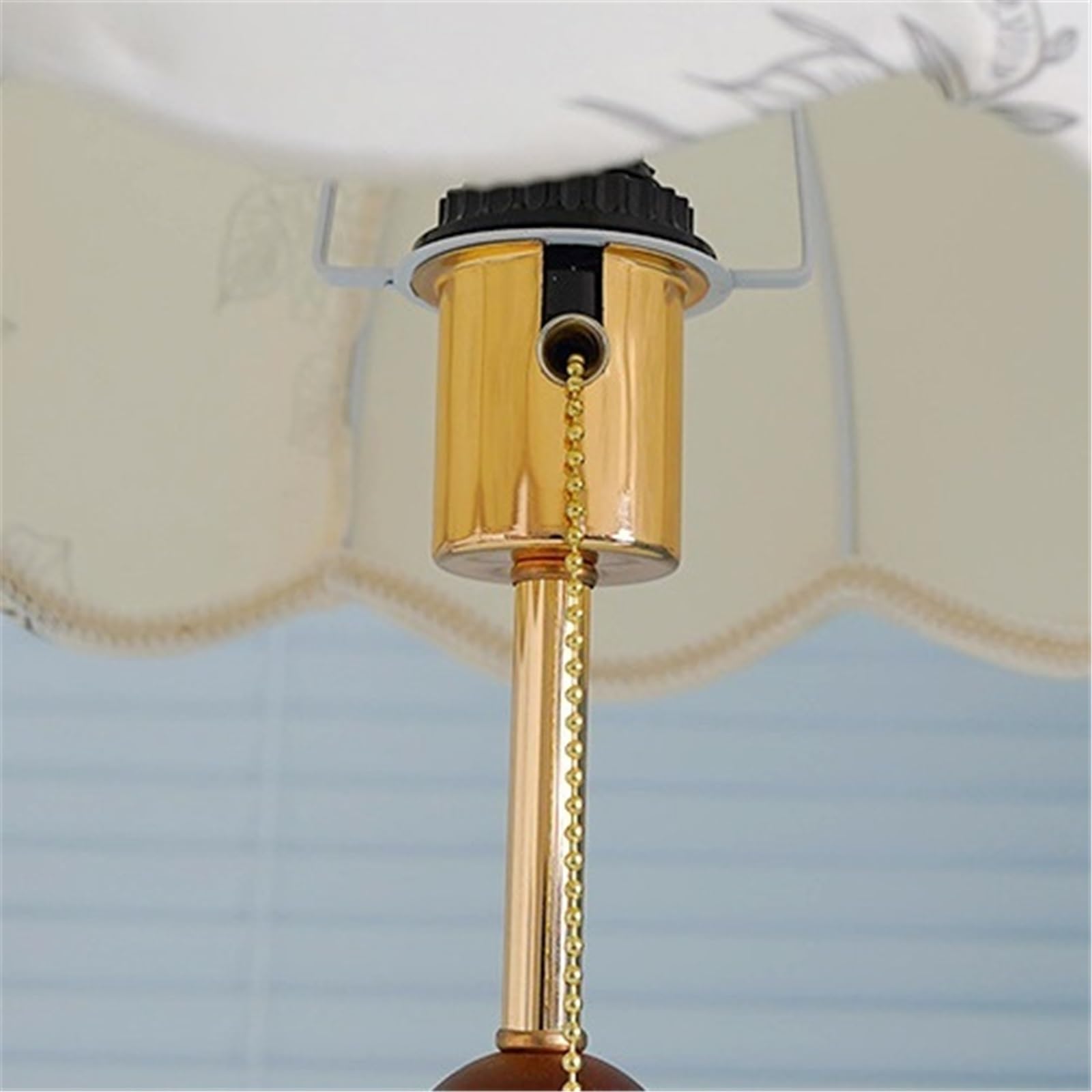 Lampa stołowa Lampa stołowa retro z tkaniny w kwiaty, dekoracja sypialni przy łóżku