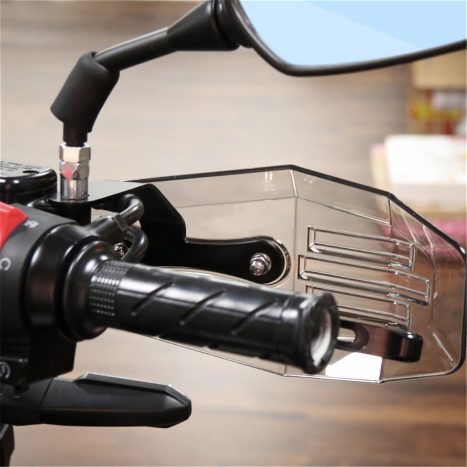 Componenti Per Moto Scudo Antivento Protezioni Per Maniglie Per Retrò Per Kawasaki(Transparent)