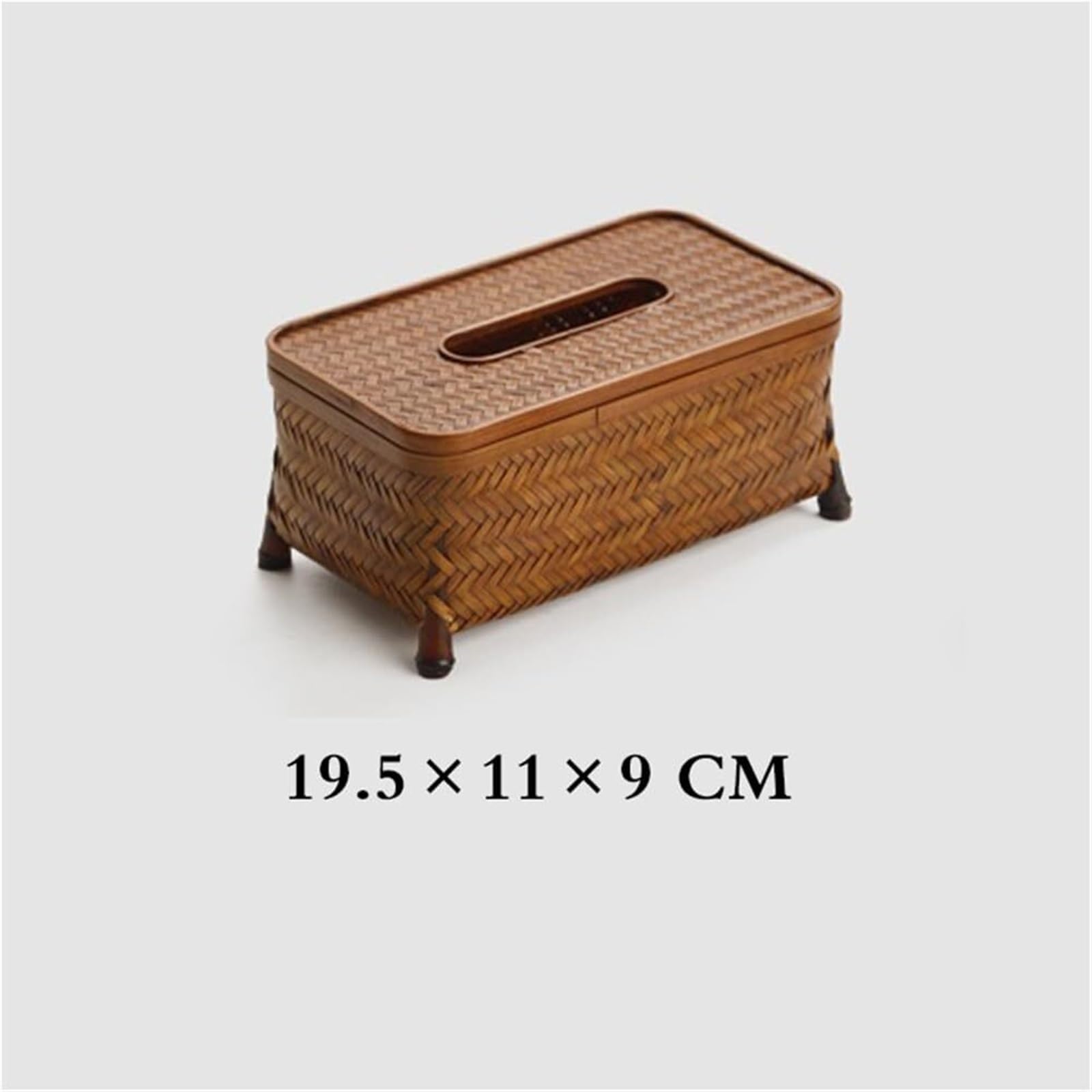 Kosmetiktuch-Spenderbox Handgefertigter chinesischer Retro-Taschentuchbox-Bezug, gewebter rechteckiger Halter for Büro und Zuhause Must-Haves für die Wohnung
