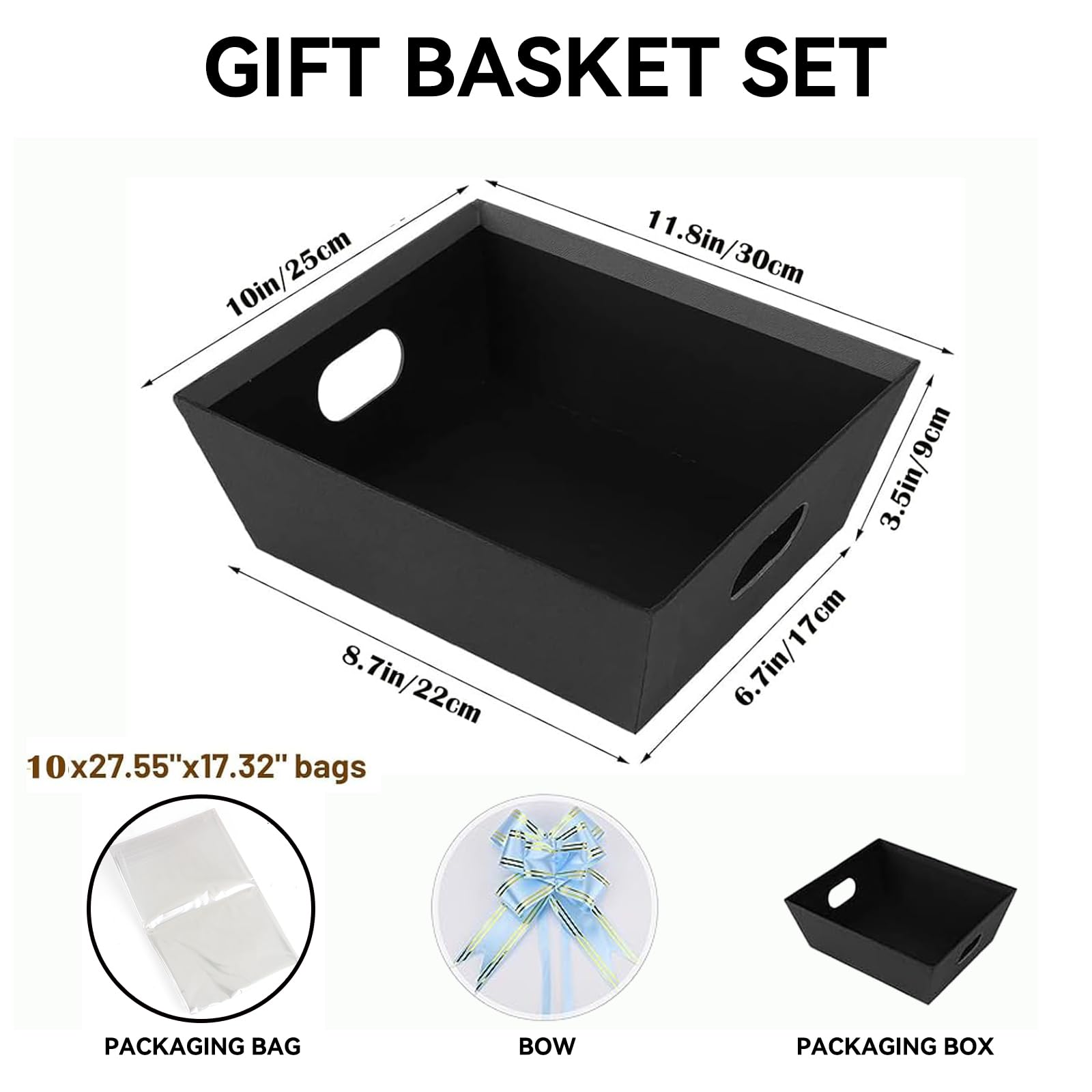 Xniseng [10 cesti regalo vuoti da riempire, cesti per regali vuoti, per vacanze, compleanno, matrimonio, Natale, San Valentino, Ringraziamento, Pasqua, Halloween