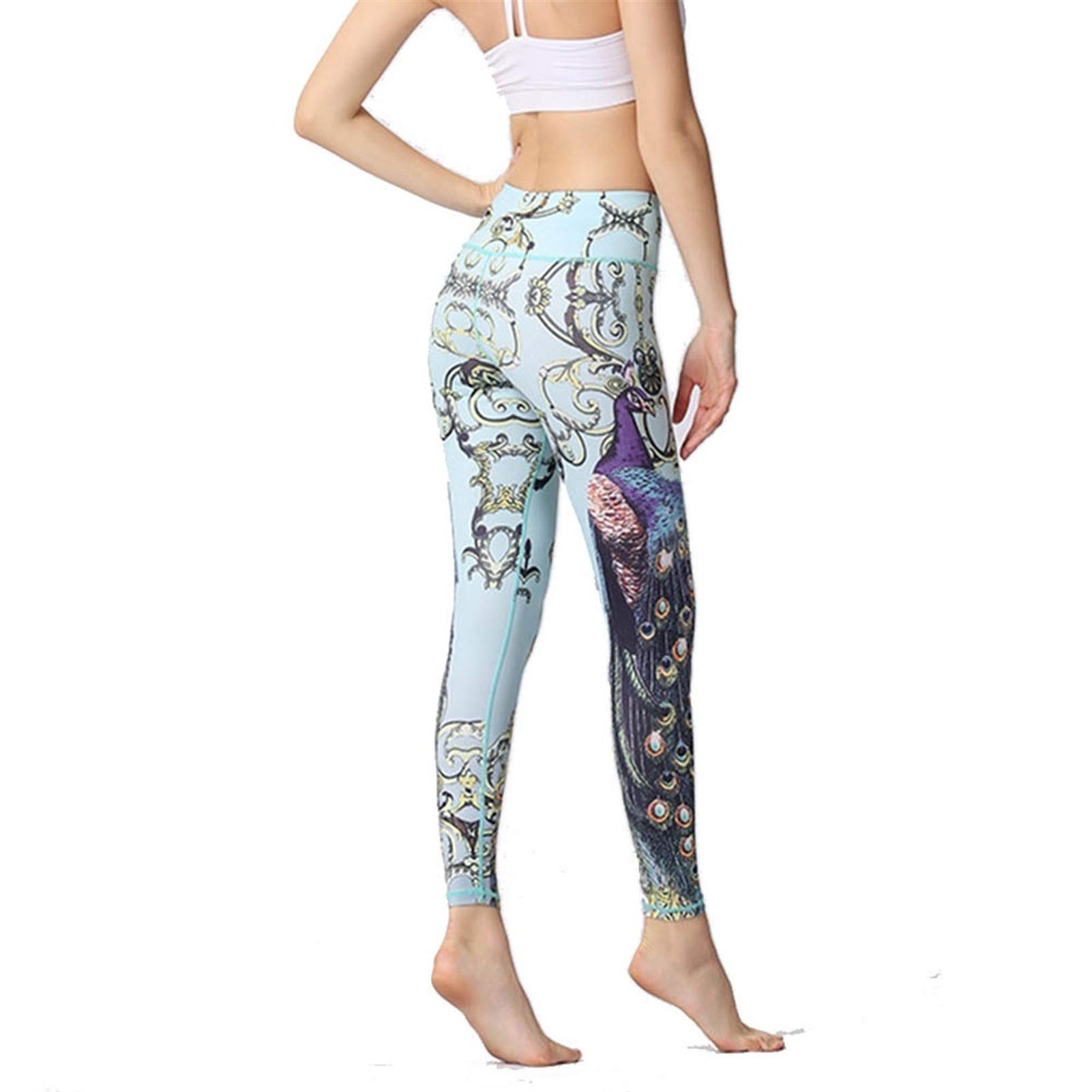 Damen Laufhose Sport Leggings, Frauen Hohe Taille Skinny Power Flex Weiche Atmungsaktive Leggings Yoga Capri Hosen Lange Hosen Tanztraining Laufstrumpfhosen Sports Running Workout Hose Gym Tights