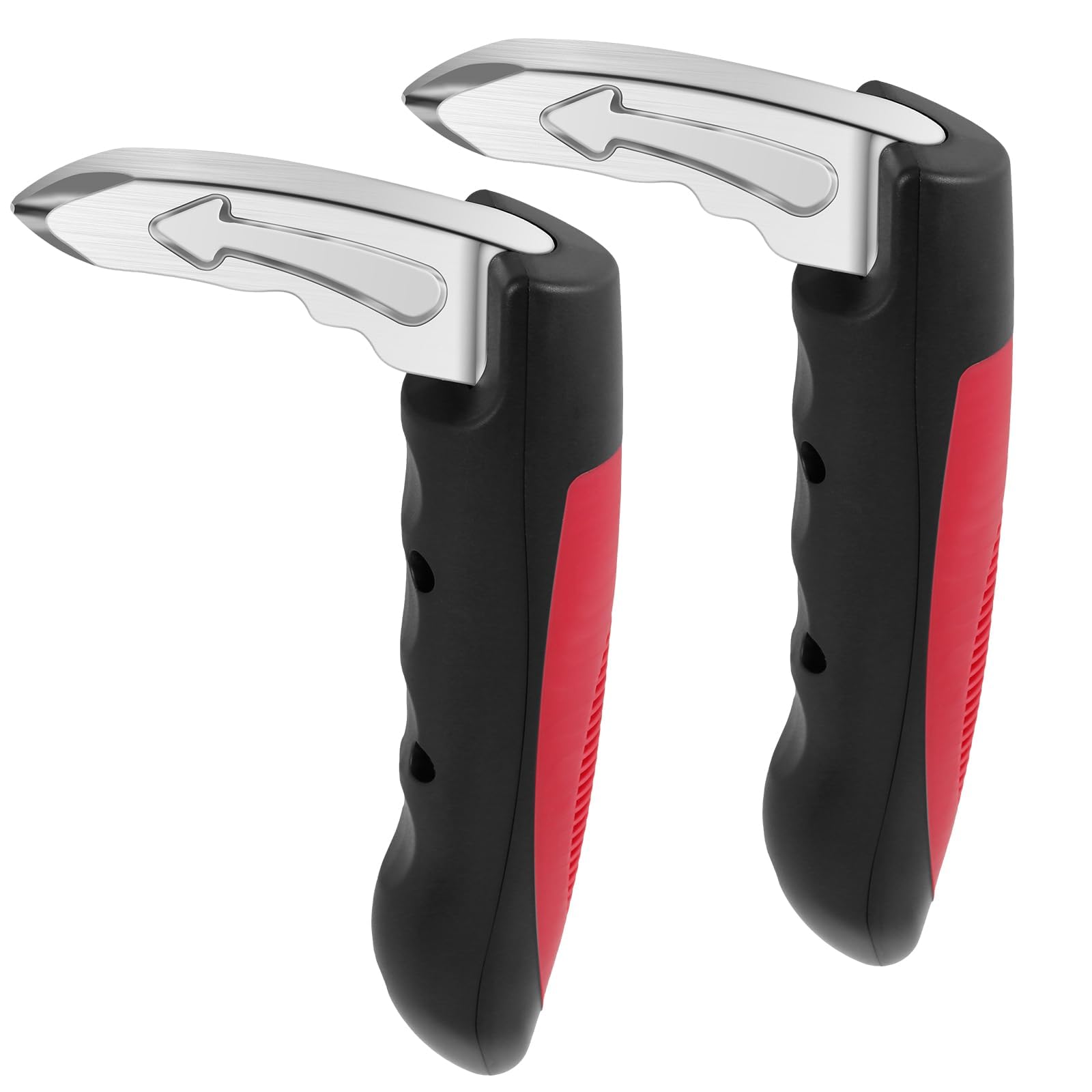 Deralaon Black&Red Car Door Handle For Elderly - 2 Pack Portable Assist Handle For Car, Lightweight Mobility Aid For Safe Entry & Exit, Ideal For Seniors And Handicapped With Limited Mobility (Black&Red)