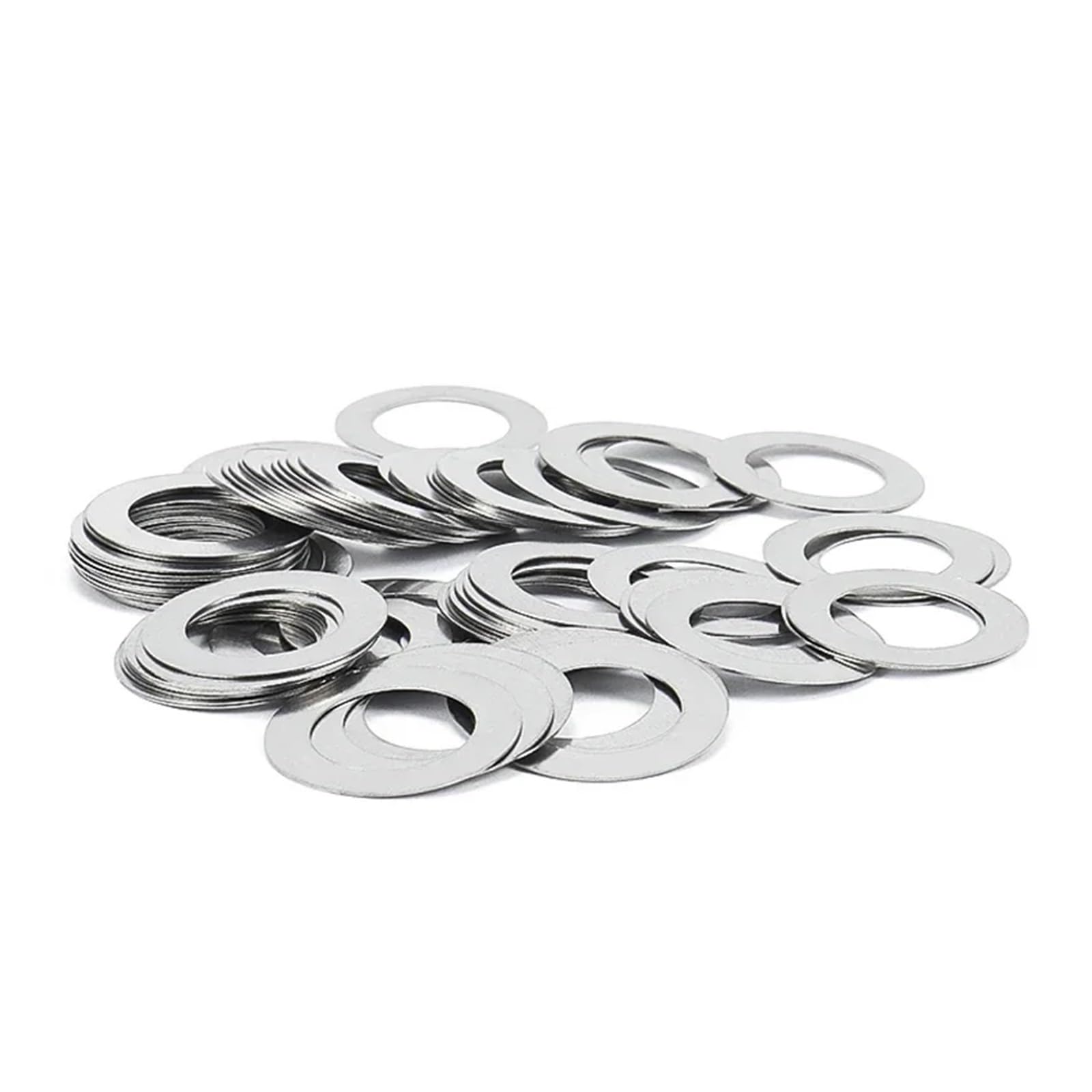 Arandelas planas de acero inoxidable, paquete de 20 Arandelas planas de acero inoxidable 304 M3-M14 0,1-0,3 mm(M6x10,Thickness 0.3mm)