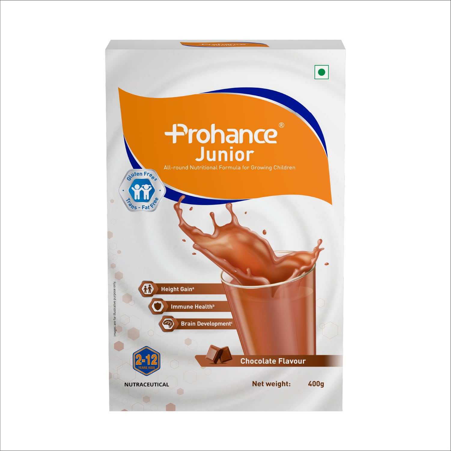 - Prohance Toddler Junior 400G - All-Round Nutritional Formula for Growing Children (Chocolate) Powder
