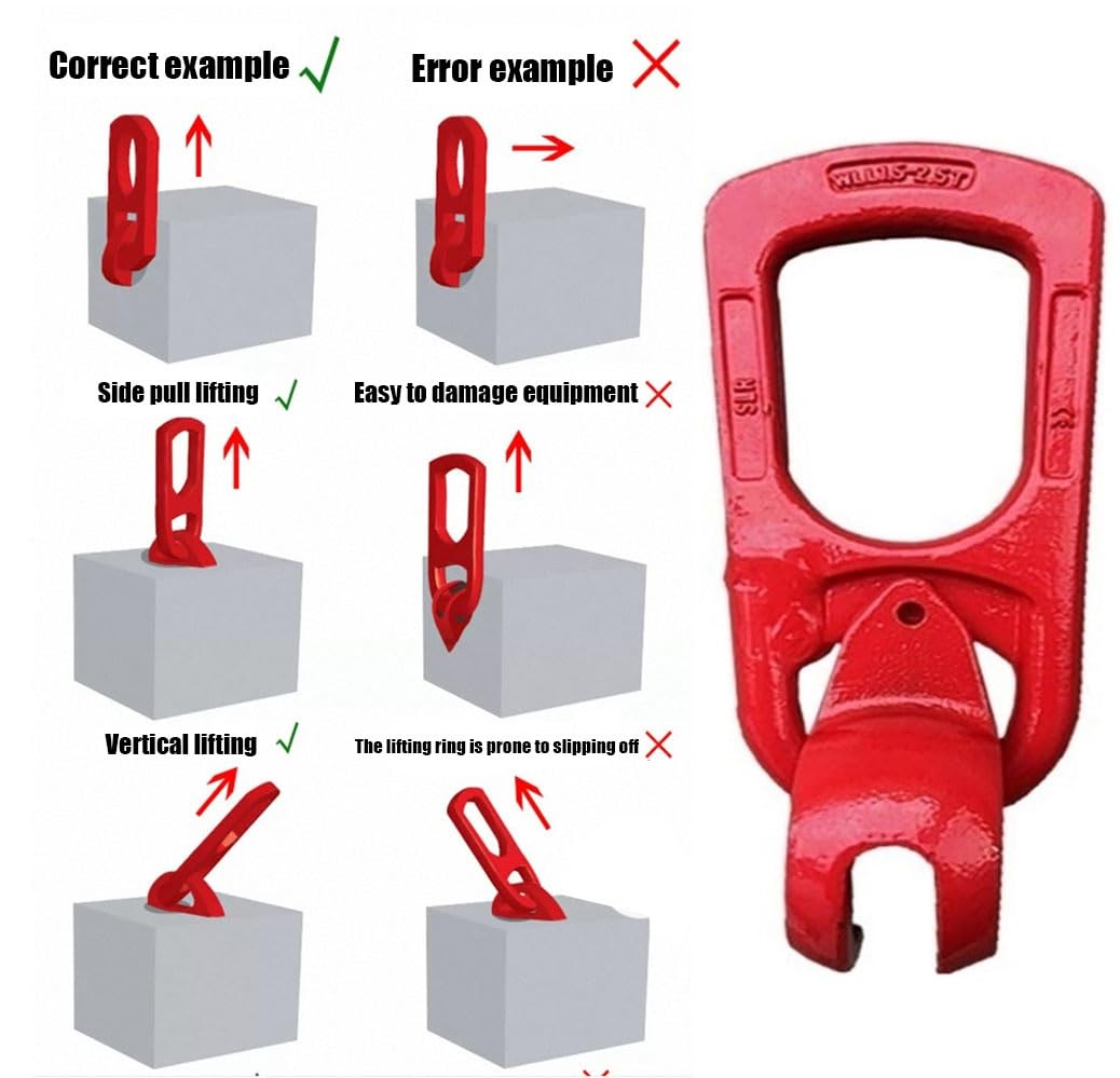 Frizione di sollevamento for calcestruzzo prefabbricato, anello di sollevamento da 1T, 2,5T, 3,5T e 10T in dispositivo for pannello ad anello multispecifica in acciaio(Red,3-5T)