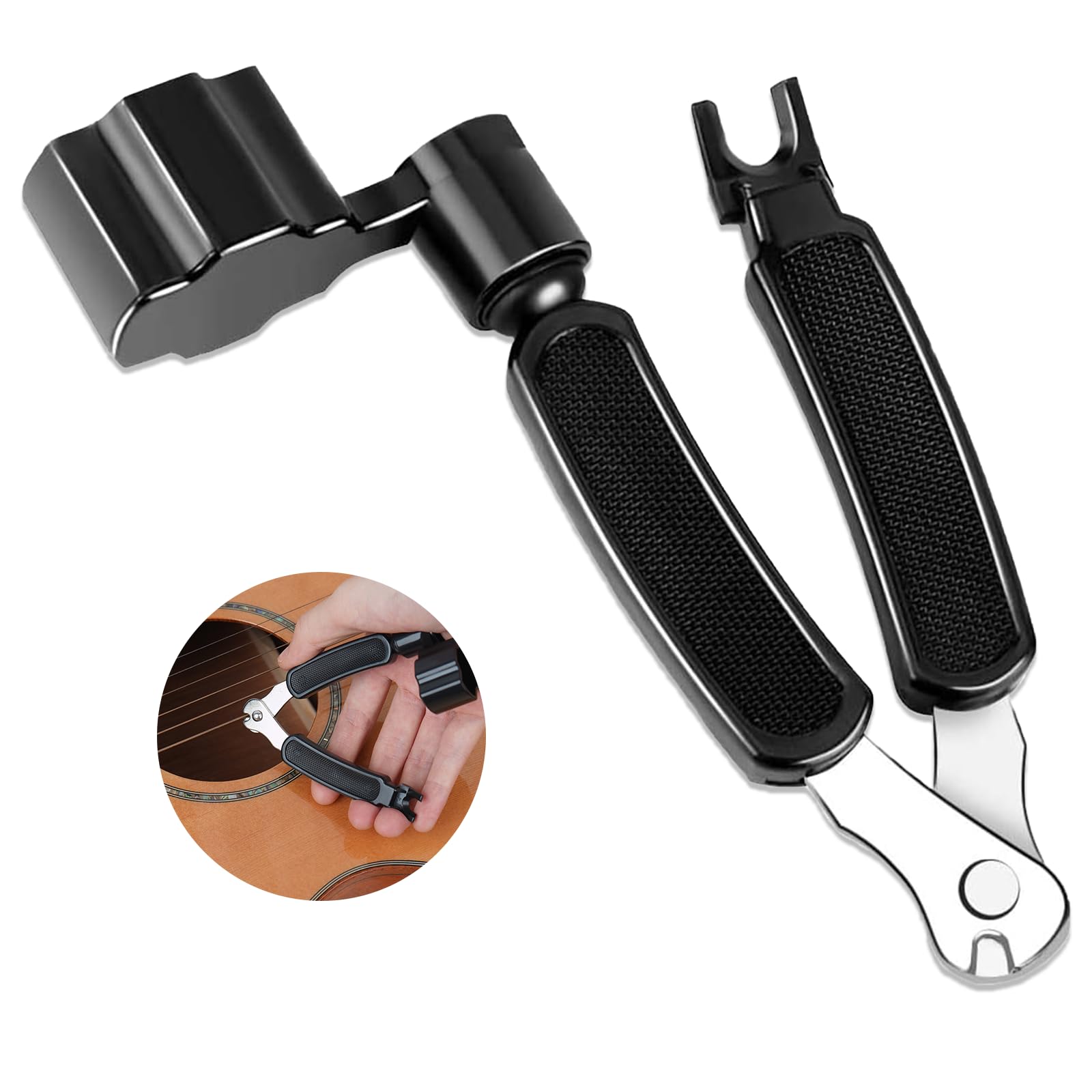 3-In-1 Multifunctional Guitar Tool, Guitar String Winders Tool, Guitar String Changing Tool, Guitar String Cutter Guitar String Pin Puller, Multifunctional Guitar Repair Parts