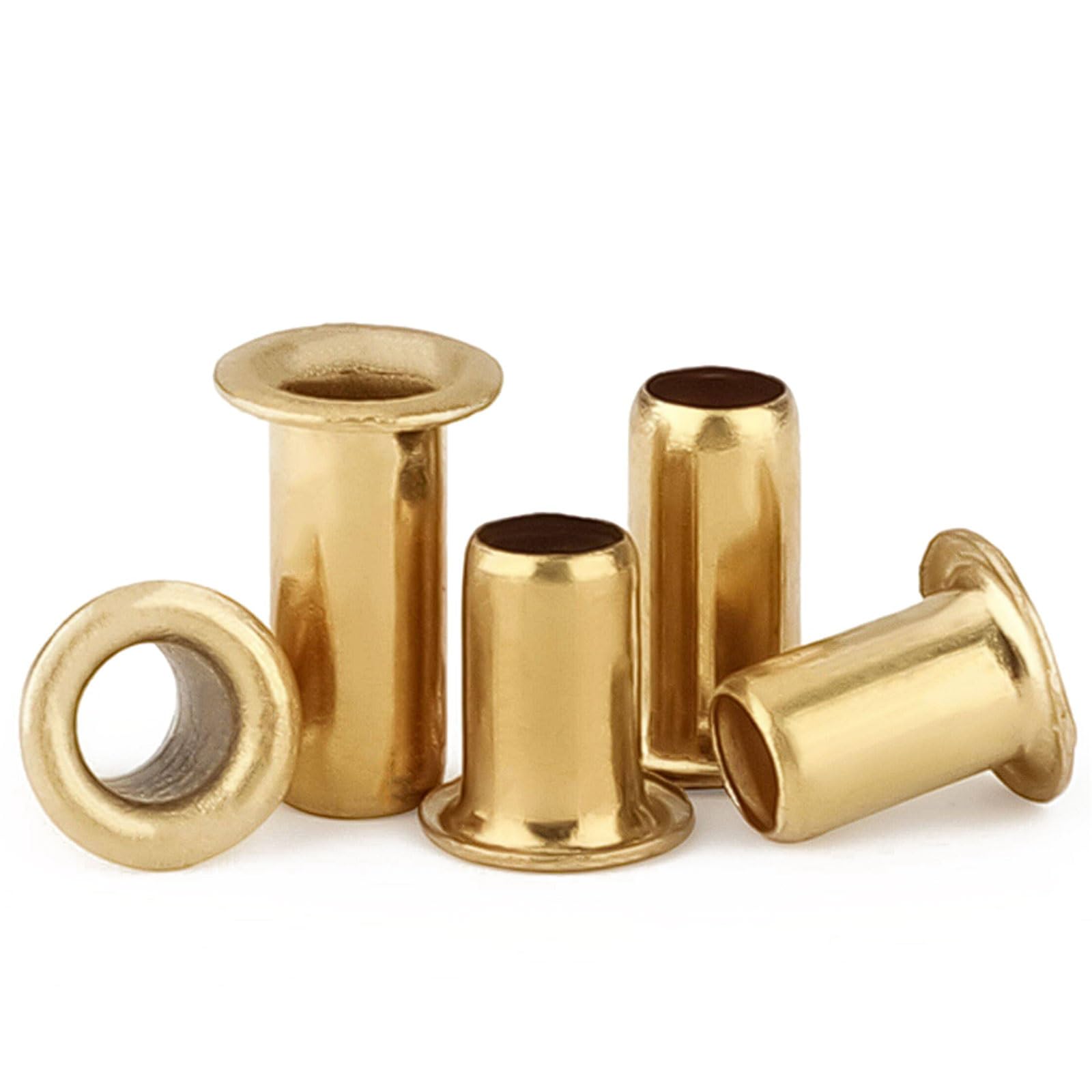 Yuaeb Biao Boutique Shop Uk One Color Pure Brass Hollow Rivet Eyelet Fasteners, Eyelets For Leather, Fabric, And Craft Fastening(2.5 * 9-200 Pieces)