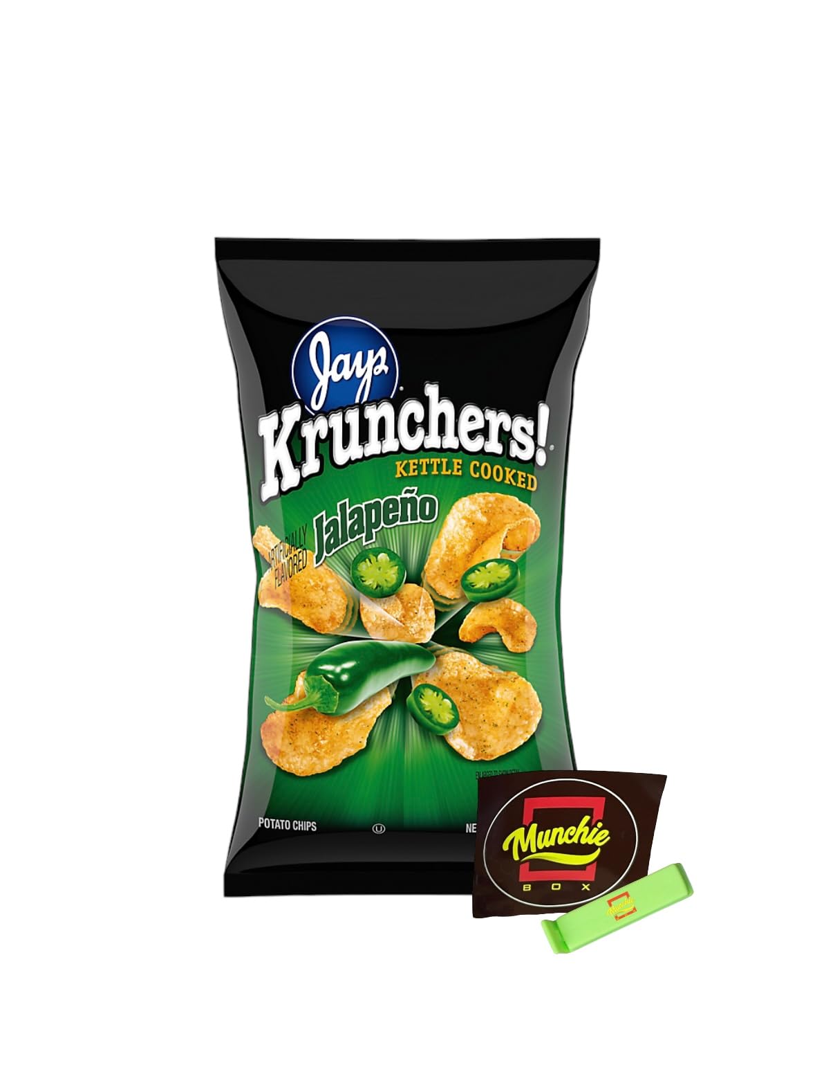 Jay's Krunchers Chip Bundle - Munchie Box Curations ((1) 8 Oz Bag, Jalapeno)
