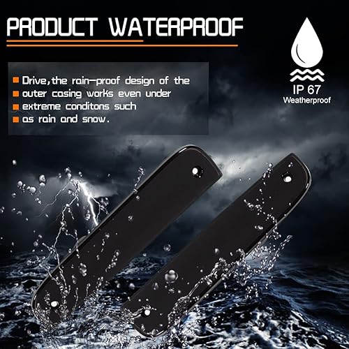 Miniatura 3 de Tonsya Lente ahumada carcasa negra compatible con Jeep Cherokee 1997 1998 1999 2000 2001 carcasa de repuesto lateral para marcador de