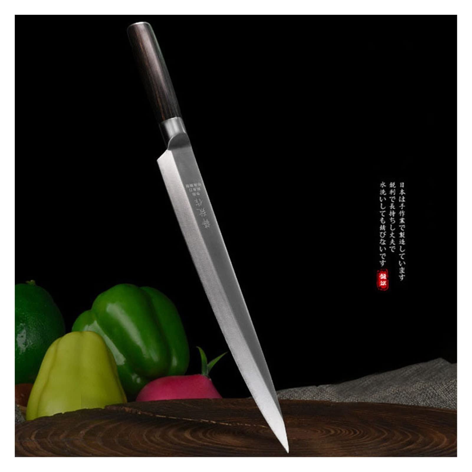 9.5/11/12 pouce Couteau Sashimi Style japonais 6CR16MOV Sancer Sharp Tranchant Sushi Sushi Filever Cleaver Couteaux Couteaux Poignée en bois couteau