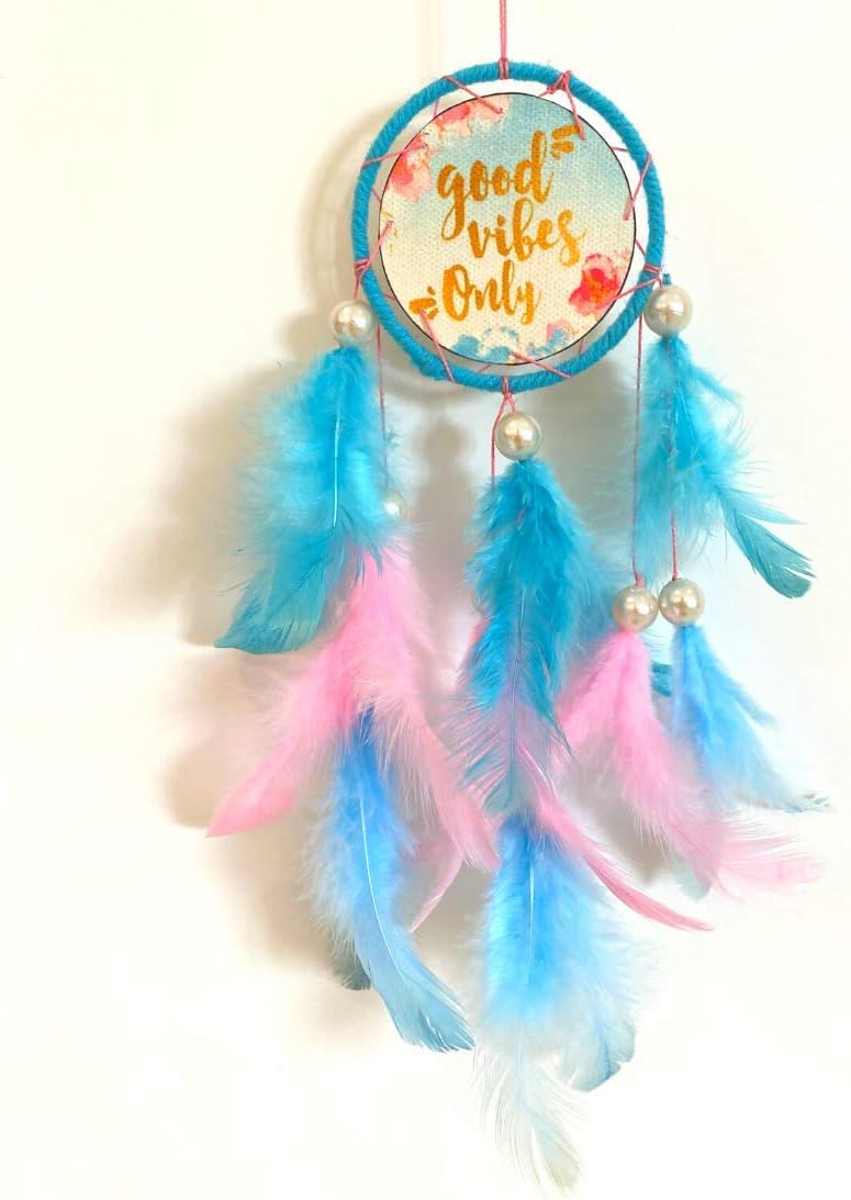 Samyuktha Dream Catcher ~ Good Vibes Car Hanging ~ Handmade Hangings for Positivity (Can be Used as Home Decor, Gift, Wall Hangings, Meditation Room, Yoga Temple, Wind Chime & Car Hanging)