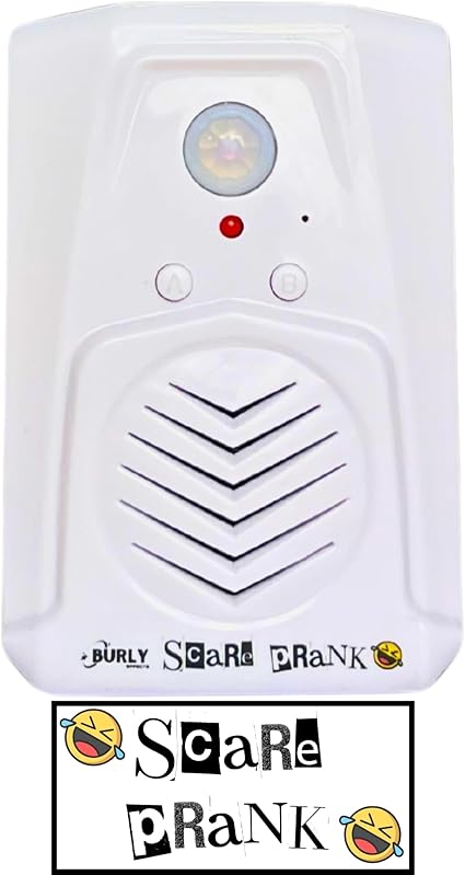 Scare Prank - Motion Activated Sound Player with Loud Speaker - Choose Over 30 Different Noises and add Your own Custom Sounds with USB Connection