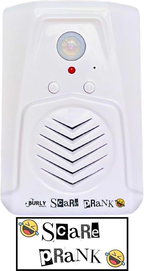 Scare Prank - Motion Activated Sound Player with Loud Speaker - Choose Over 30 Different Noises and add Your own Custom Sounds with USB Connection