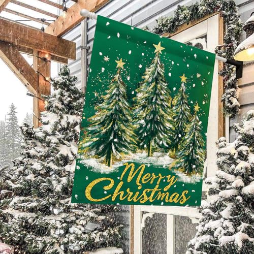 Drapeau de Noël saisonnier double face grand format en tissu robuste - 7