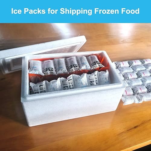 Miniatura 2 de RAINBOW Paquetes de hielo seco para envío de larga duración, hojas de hielo frío reutilizables para lonchera, paquetes de hielo seco flexibles para