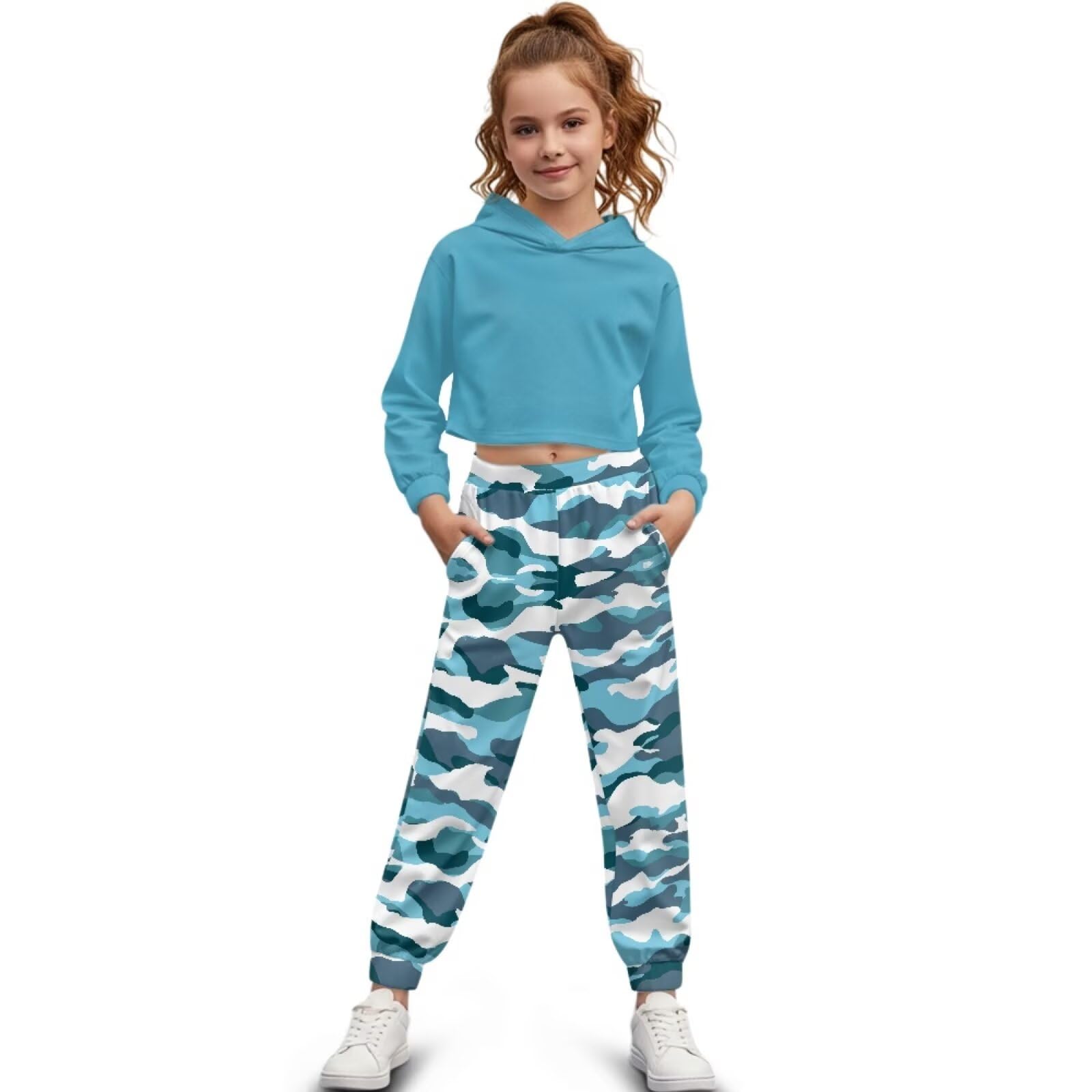 Dziewczęcy aktywny dres, 2-częściowy strój, bluza i spodnie, dziewczęcy zestaw dresowy, dziecięce bluzy z kapturem, zestawy odzieży