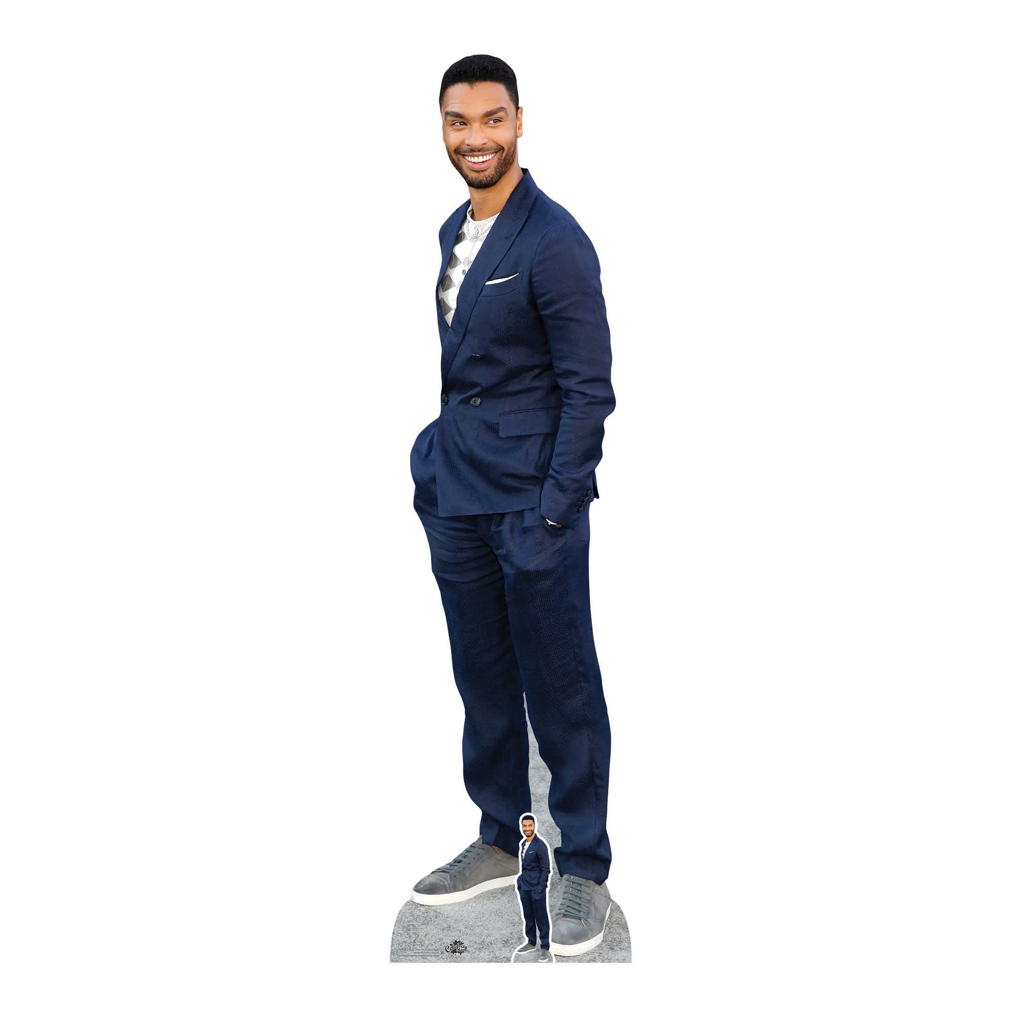 Star Cutouts CS1053 Regé-Jean Page Blue Suit Lifesize Cardboard Cutout with Mini – Bridgerton Star Display for Fans, Parties & Events — image 1