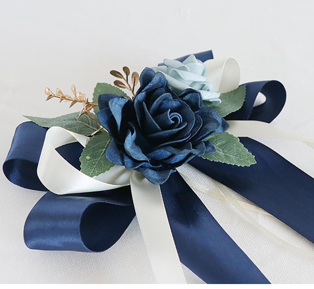 Autoschleifen Seidenblume Simulation Blume Schleife Autoschmuck Auto Car Türgriffleiste Rückspiegel Hochzeit Stuhl Zurück Dekorative Blumen für Kirche Hochzeitsauto Hochzeit Beerdigung Party