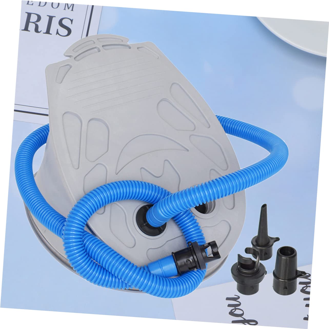 Sosoport 1set Foot-Operated Air Pump Aluminum Alloy Inflator for Inflatable Boats Canoes More Compact Lightweight Design Random Color