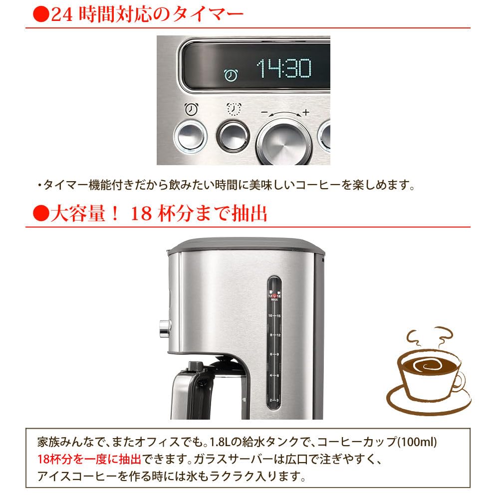Amazon | ソリス コーヒーメーカー シルバー アロマブリューワー