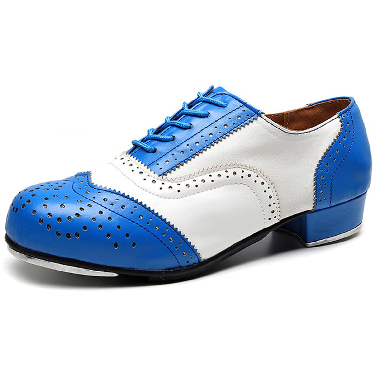 Zapatos de Entrenamiento de Claque,Zapatos de claqué de Cuero Transpirable,Las Correas Son fáciles de Poner y Quitar,Adecuado para la formación de Rendimiento para Profesores y Estudiantes
