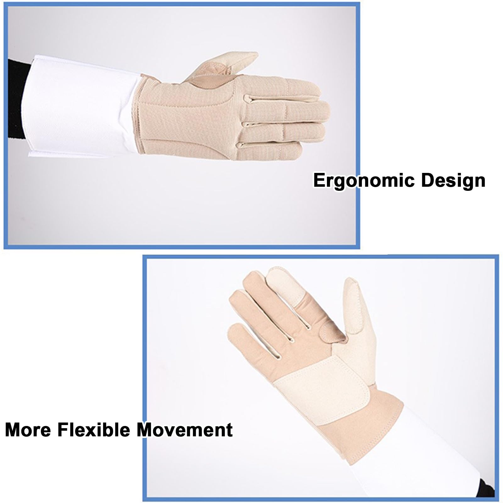 Guantes de Esgrima para Mano Derecha, Equipo de Entrenamiento, Guante de Práctica PE Esgrima, Antideslizante y Resistente Al Desgaste, para Florete y Espada