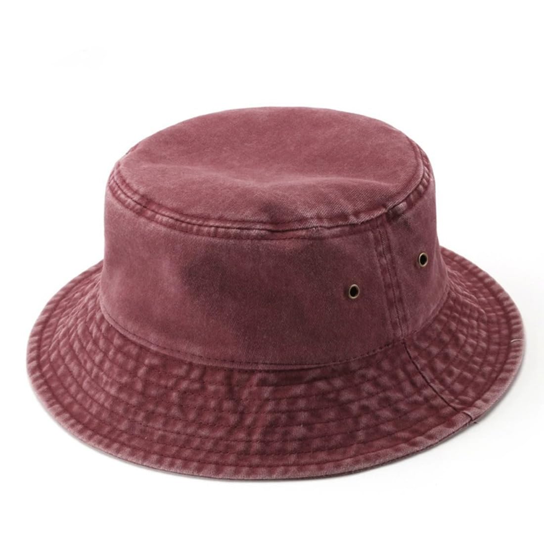 fiskarhatt bomull dam/herr vikbar enfärgad solhatt fiskarhatt, utomhushatt sommarhatt trädgård camping vandring resor strandhatt - 57-58 - #A52 x Bourgogne
