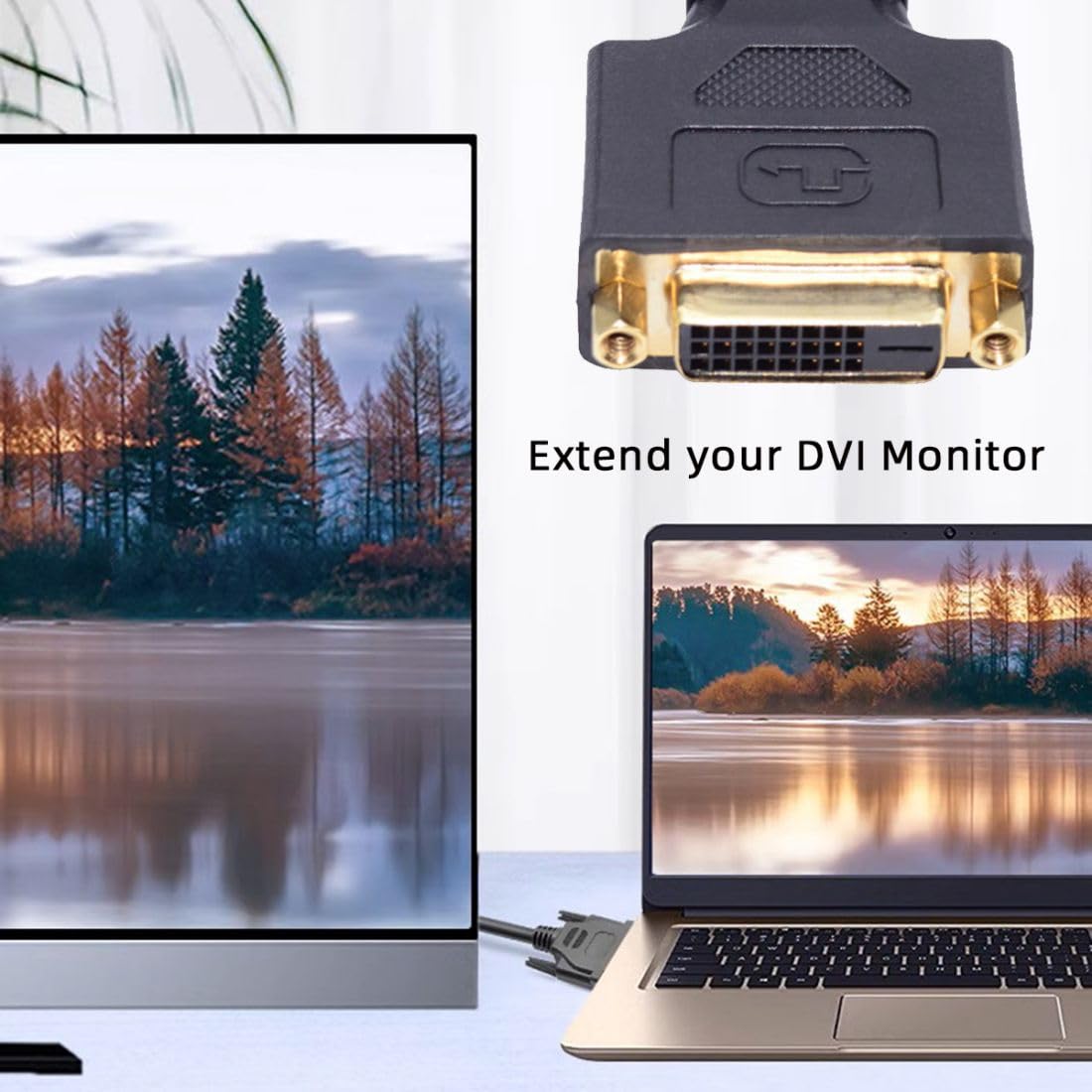 chenyang Cavo di prolunga DVI 24+1 DVI-D Dual Link Digital Video Ultra HD 2560x1600P per Monitor Scheda Grafica 50cm
