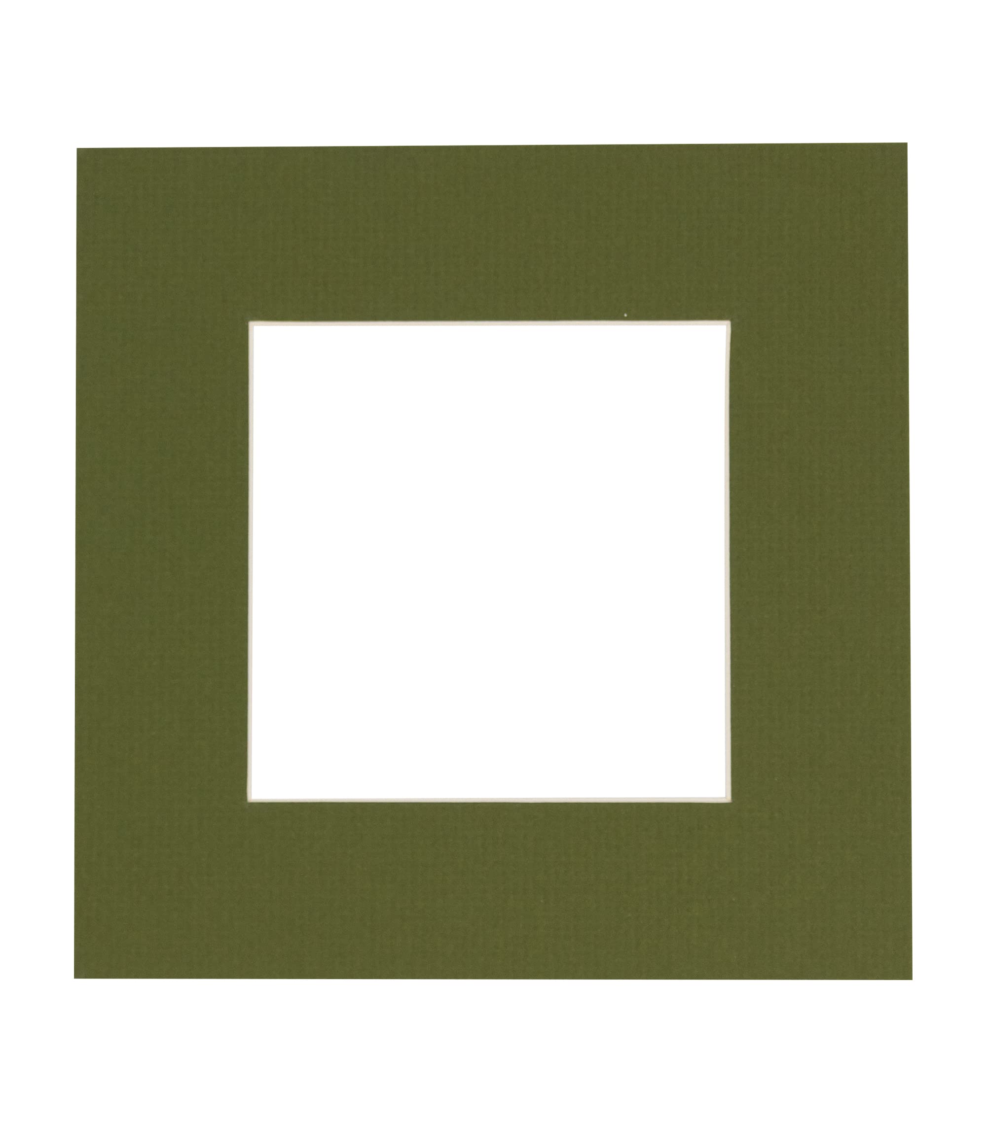 CountryArtHouse Dill Acid Free 16x16 Picture Frame Mats with White Core Bevel Cut for 12x12 Pictures - Fits 16x16 Frame - One Mat - with Bag & Backing