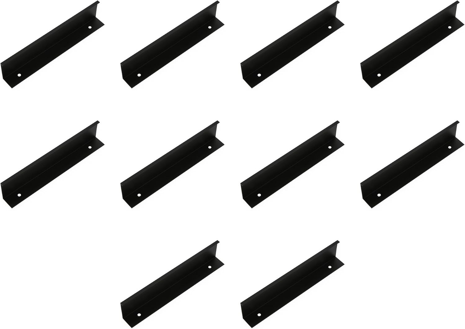 Amig - Pack of 10 Cabinet Handles - 32 mm - Matte Black - Made of Aluminum - for Kitchen and Bathroom Furniture - Mod. 848
