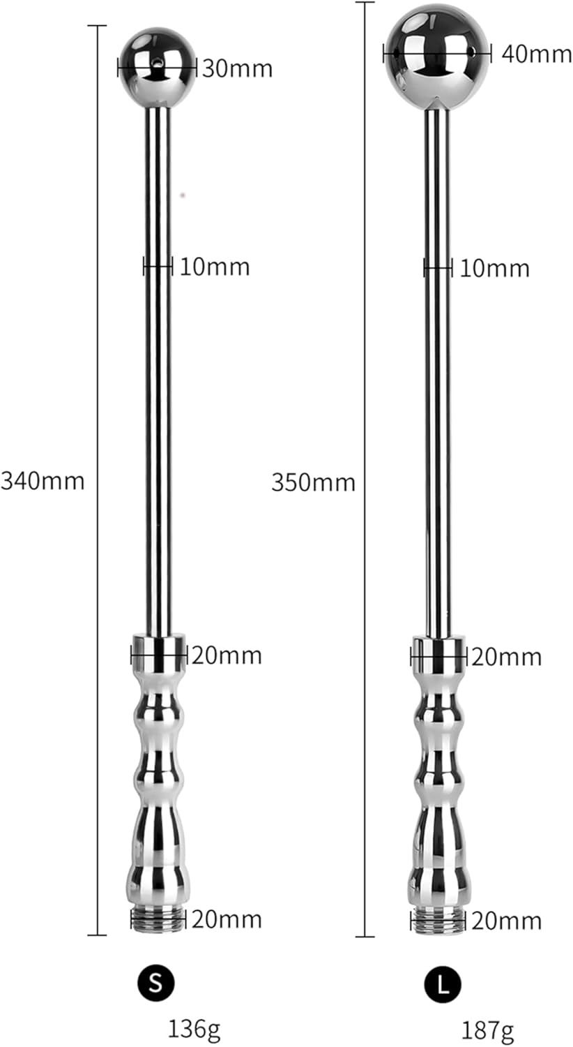 Metal Hand-held Ball Hollow Anal Butt Plug Vestibular Anal Expansion Toy Adult Pleasure Sex Toys Butt Plug Trainer for Couples,Male and Female