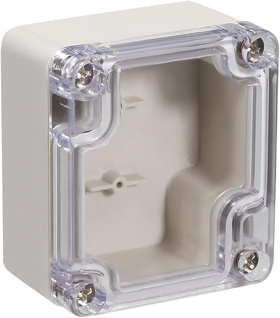 sourcingmap 64x58x35mm/2.52x2.28x1.38inch Wateproof Electronic ABS Plastic DIY Junction Project Box Enclosure Case Outdoor/Indoor with Clear Cover