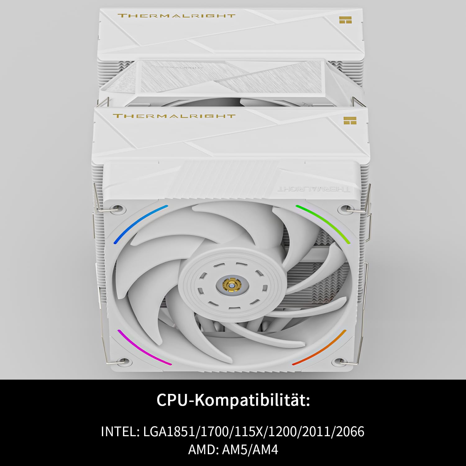Thermalright Royal Pretor 130 Ultra White chłodnica powietrzna CPU, chłodnica PC Double Towers, High Performance 7 Heat Pipes chłodzenie CPU, biała szczotkowana górna pokrywa, do AM4/AM5, Intel