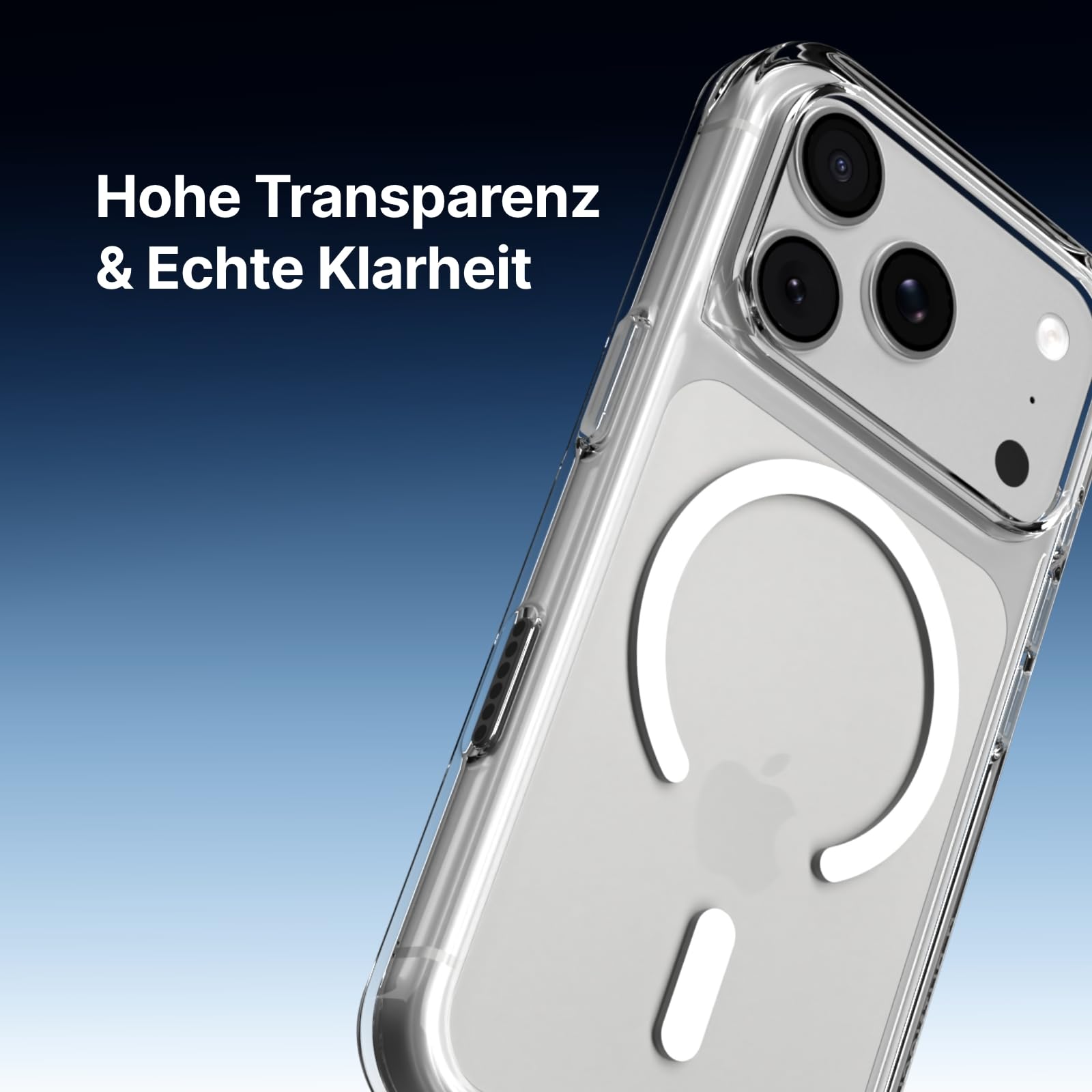 RhinoShield Clear Hülle für MagSafe für iPhone 17 Pro Max | Starker Magnet, Anti-Vergilbung, transparent, hohe Klarheit, stoßfest, Fallschutz nach Militärstandard