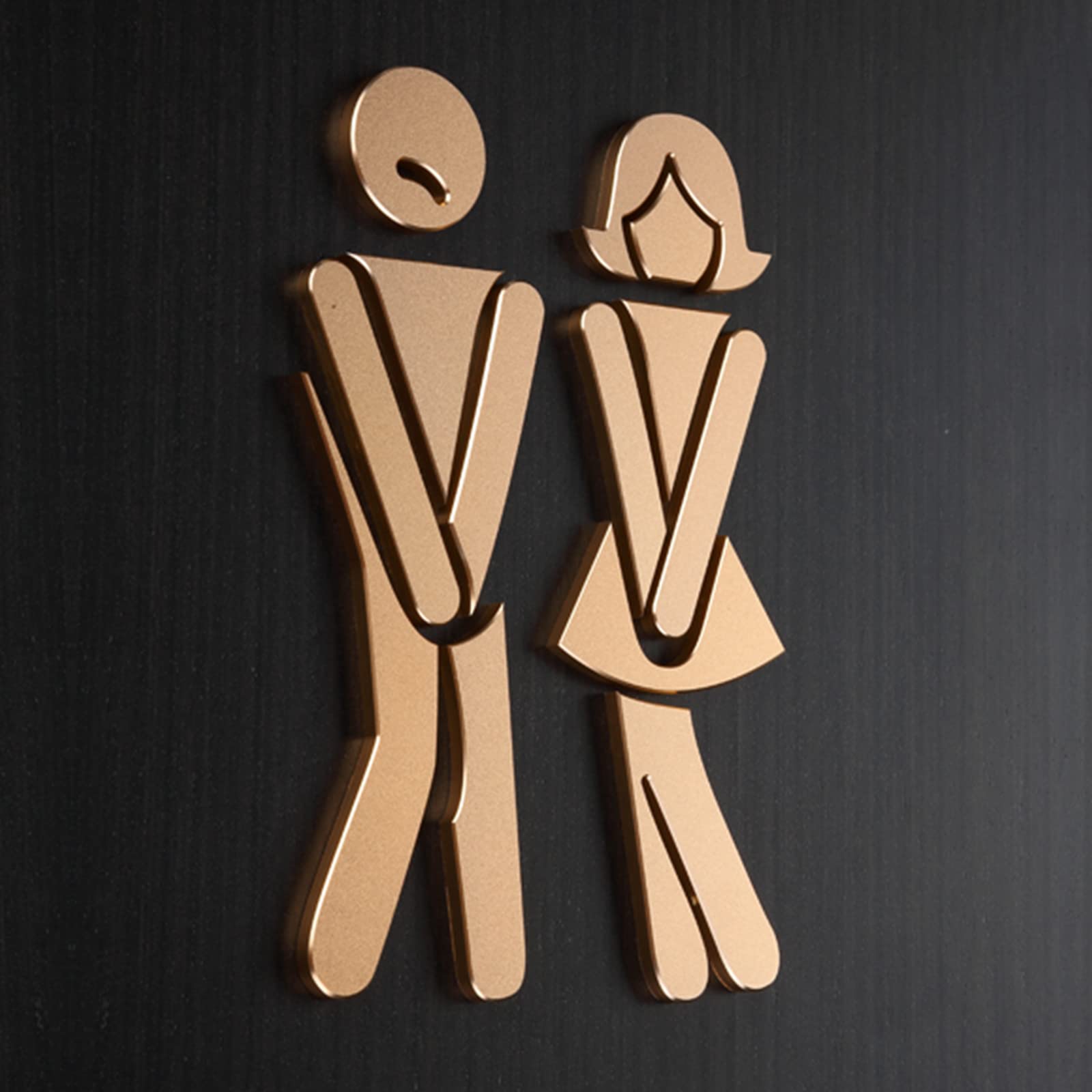 carteles para aseos, Letrero de aluminio for baño (hombres y mujeres), for puerta, for negocios, salones vestuarios en lugares públicos(A)