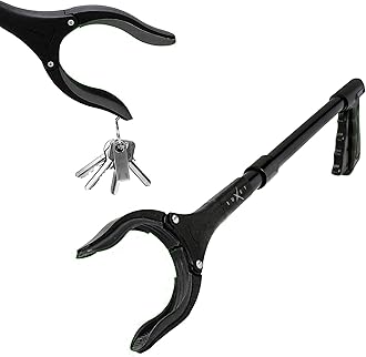 Grabber Tool 19" Aluminum Magnetic Claw, Rotating Lightweight Foldable Reacher Grabber Pickup Tool, Gripper Grabbers for Elderly Grab it Reaching Tool Trash Picker Grabber, Black, by Luxet