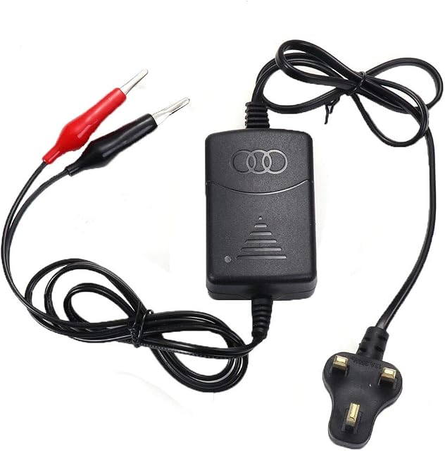 12V Sealed Lead Acid (SLA) Battery Charger 1300mA UK Plug, with Short Circuit Protection