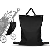 Xxerciz Golf Push Cart Accessories Storage Bag, 3 Wheel Push-Pull Cart Backside Extension Storage Bag with Zipper Closure, Portable Nylon Organizer for Universal Golf Push Carts