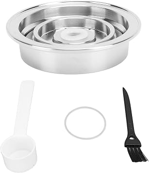 Stainless Steel Coffee Capsule, Convertible Design Metal Coffee Pods Adapter, Reusable and Compact Use Large to Small Converter Holder for Coffee Machine, widely Used