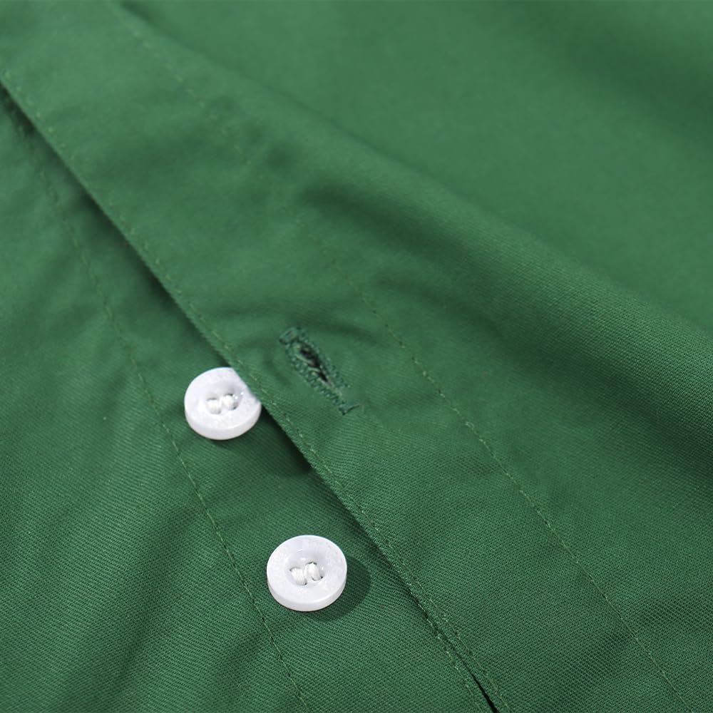 Spring&Gege Chemise boutonnée à manches longues en sergé tissé pour garçon