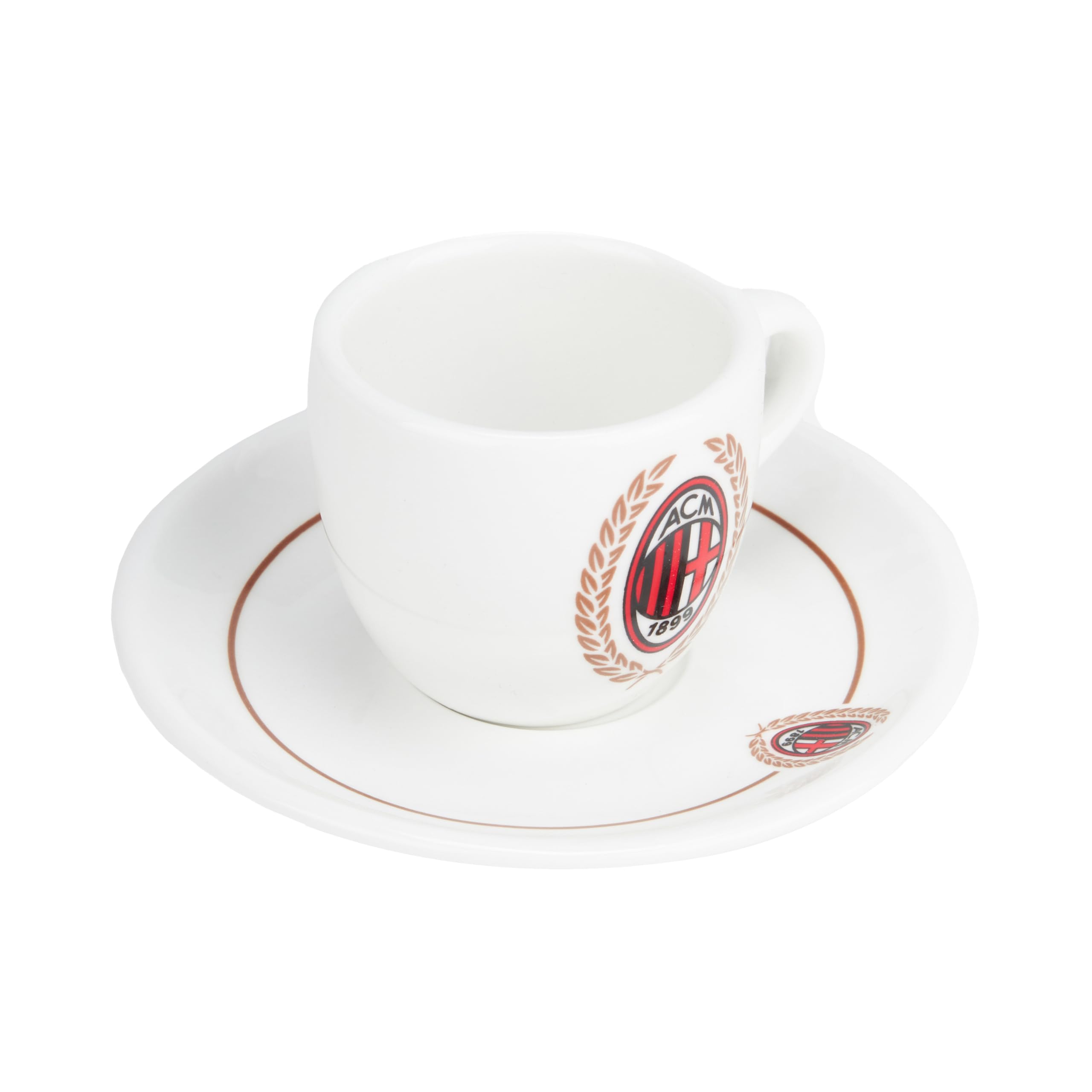 A.C. Milan - Set Tazzine caffè, Prodotto Ufficiale, Nero-Rosso, TU