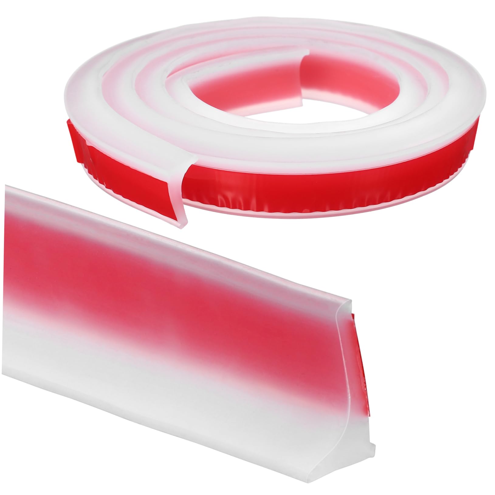 DOITOOL 4pcs Shower Threshold Water Barrier Sink Adhesive Water Strip for Kitchen Countertop Retaining Strip Instant Application Shower Door Bottom Seal