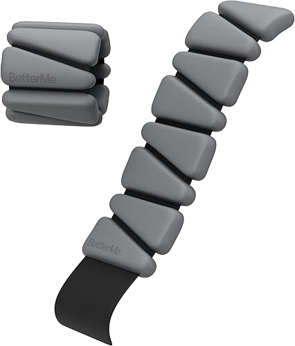 BetterMe Bandas de peso ajustables Pesas de tobillo y muñecas para mujer Correas ajustables para brazos y piernas Entrenamiento en casa y pesas