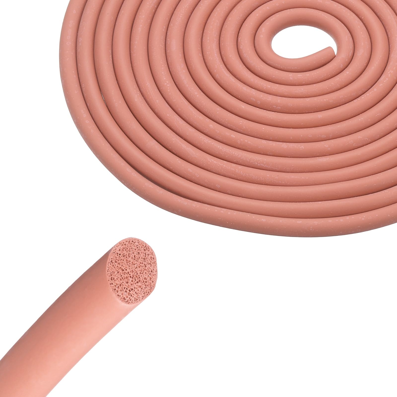 sourcing map Backer Rod, 10mm x 5m Thick Silicone Rubber Foam Caulk Saver, Weather Strip Seal for Sealing Concrete Gaps, Expansion Joints, Crack Filling, Doors, Windows, Red — image 1