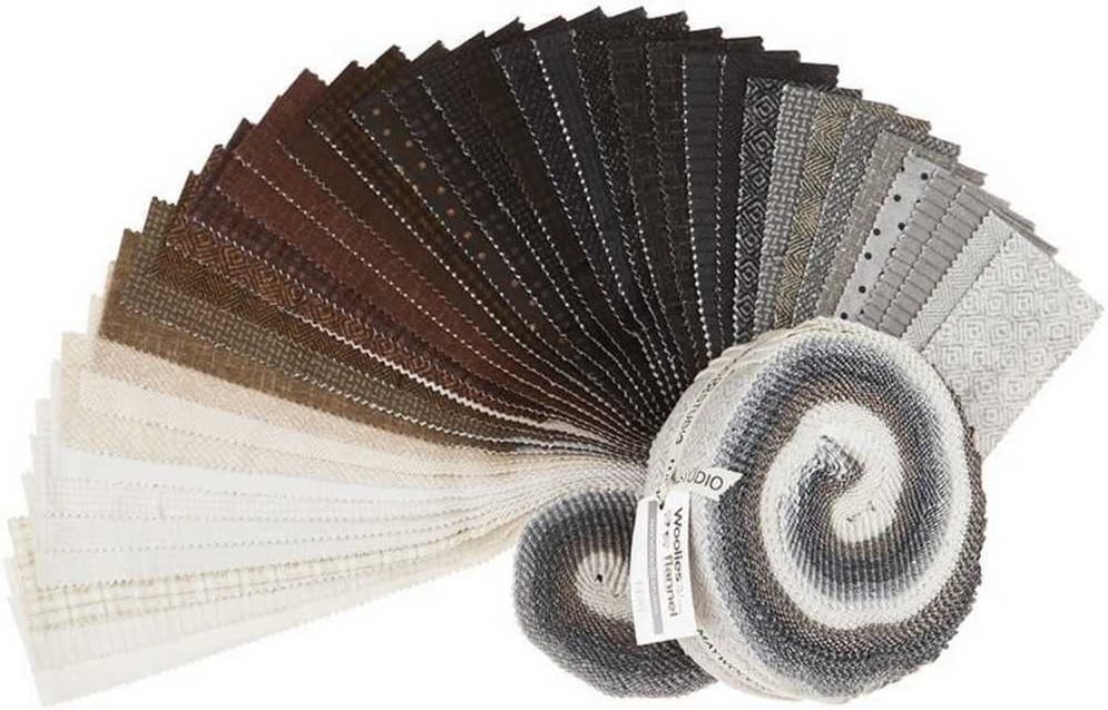Bonnie Sullivan Woolies Flannel Neutrals Vol. 2 Strips 40 2.5-inch Strips Jelly Roll Maywood Studio