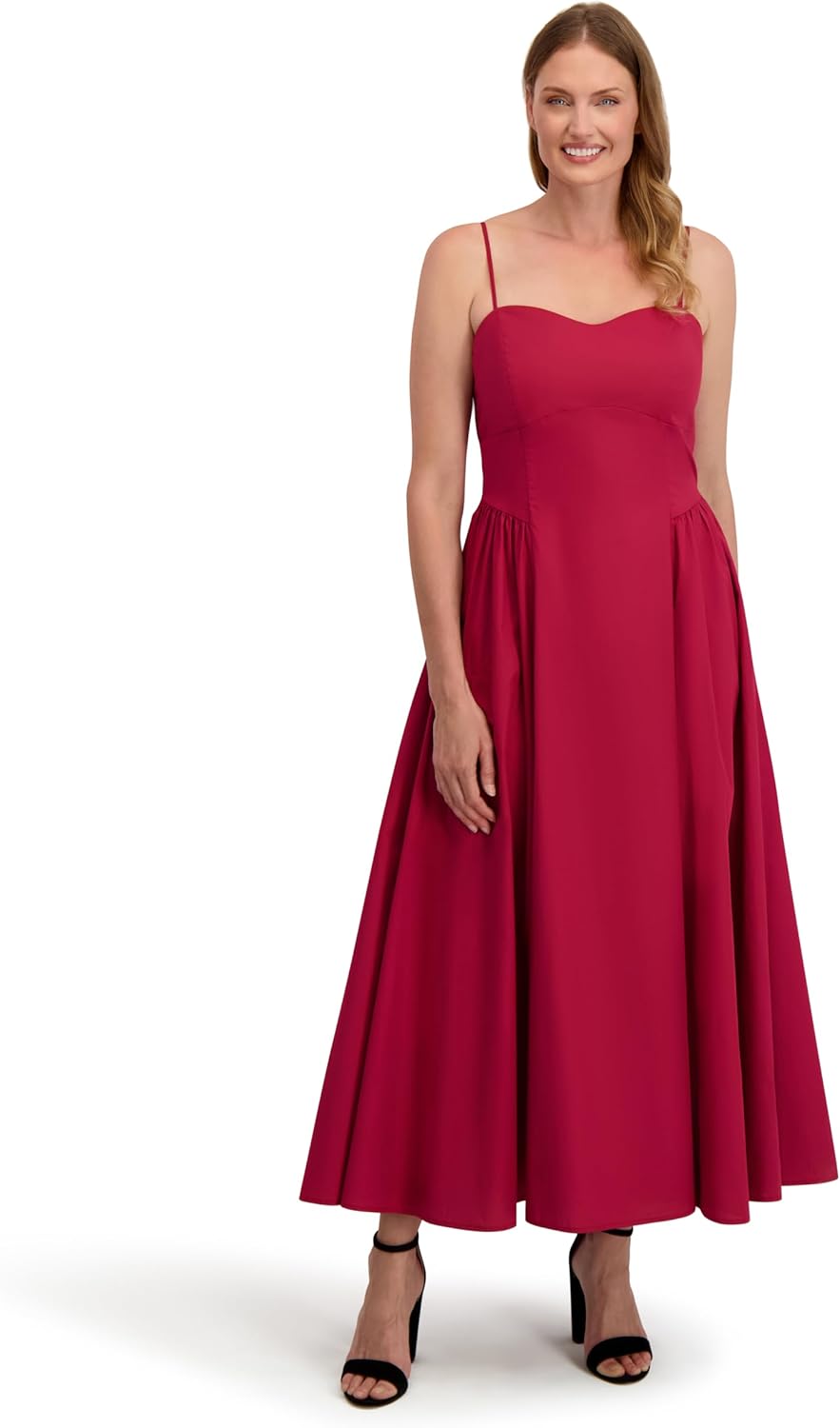 Laundry by Shelli Segal Women's Olivia Strappy Drop Waist Dress –Sweetheart Neckline