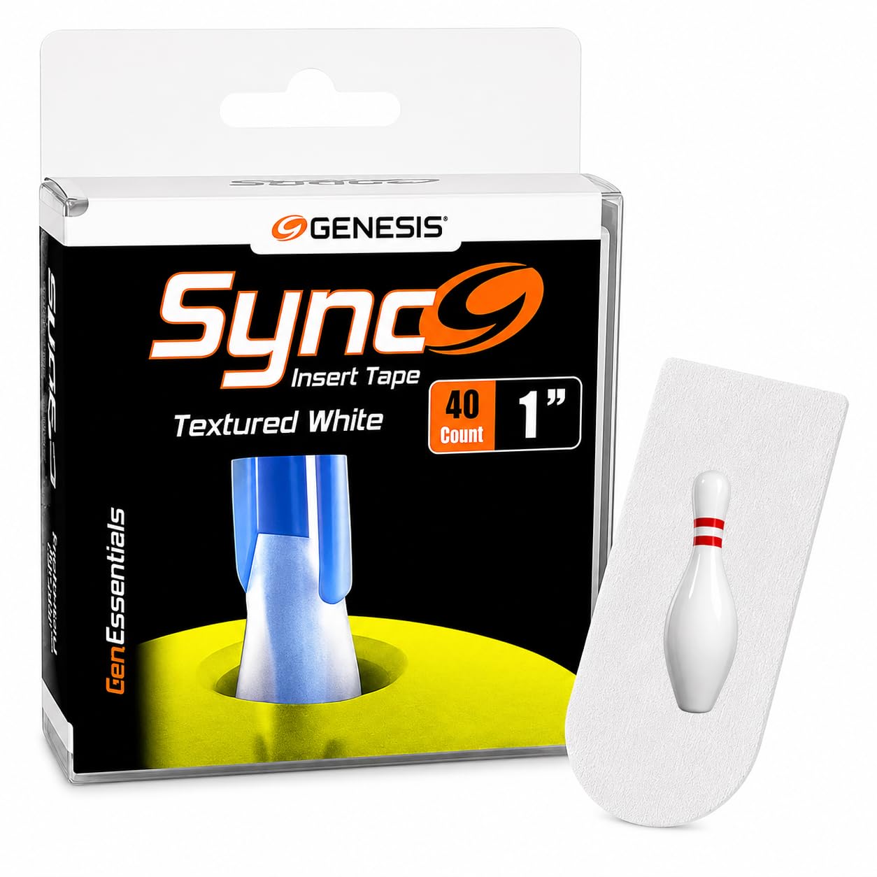 Ruban D'INSERTION Pouce et Doigts 1" - Genesis Sync Blancs, Performance, Accessoires Bowling, Boules, Protection, Bandes, Grip, Tape, Adhésif (40 Pièces) U-Turn Sport