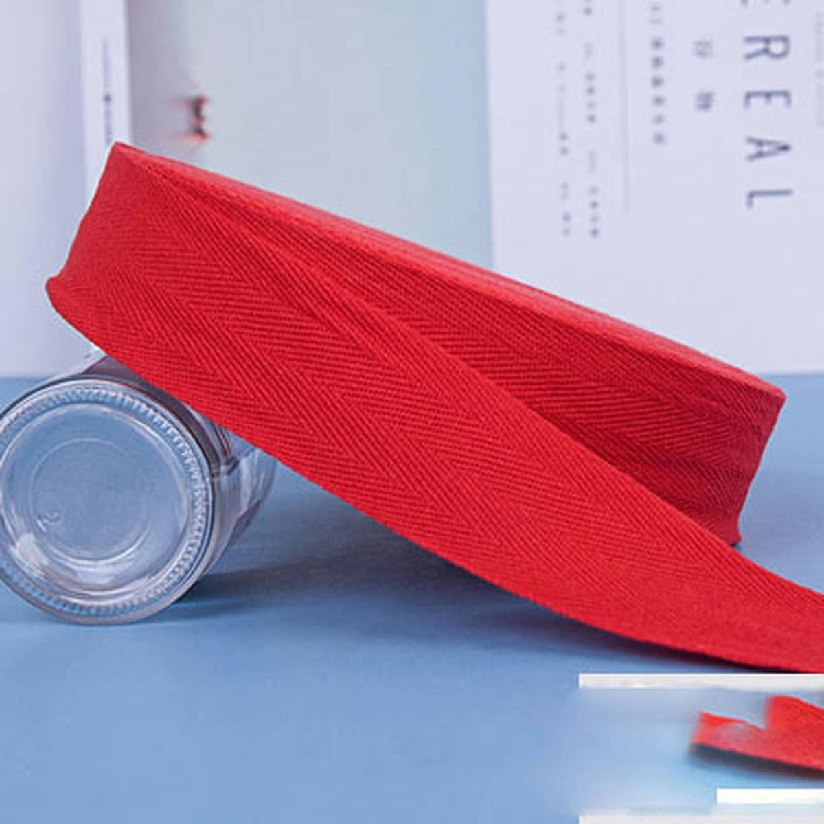 Cinta de algodón de 50 yardas Cinta de espiga Costura Overlock Correa de tela Cinturón Accesorios para manualidades DIY 10-50 mm-Cobre